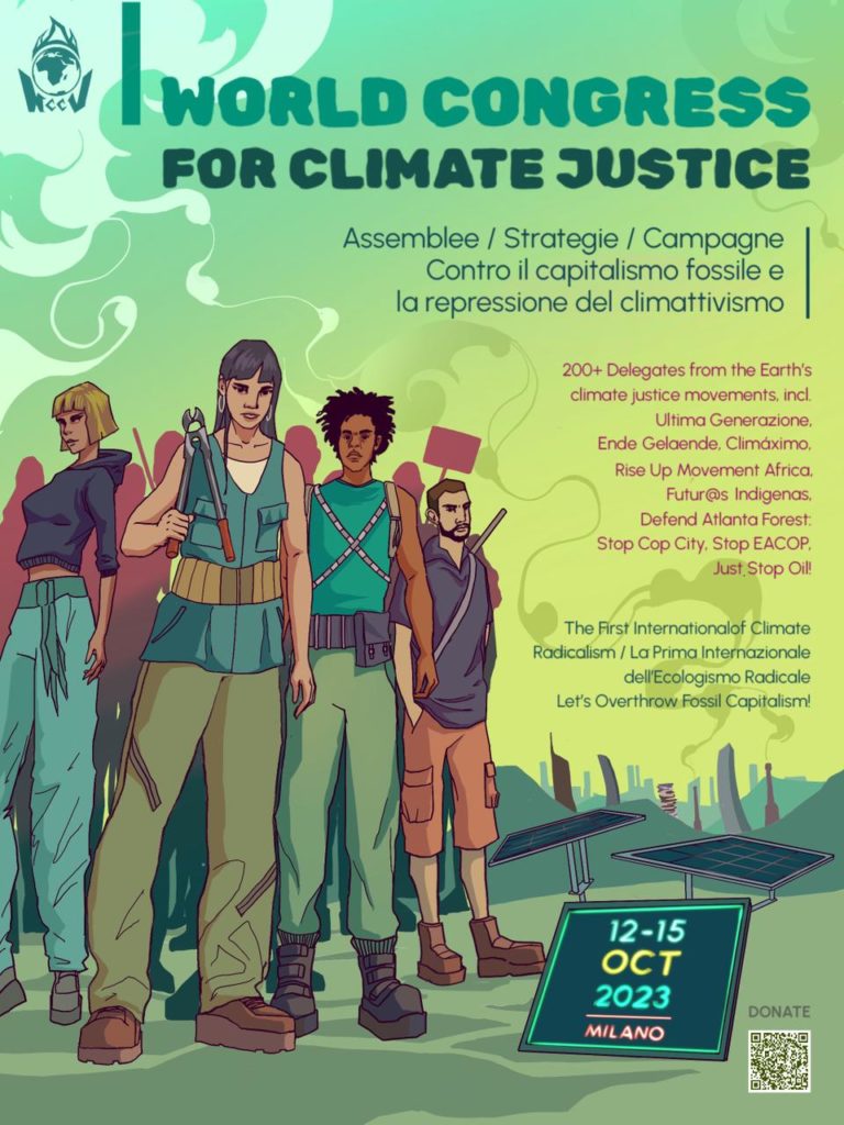Congresso Mondiale per la Giustizia Climatica - Milano 12-15 ottobre