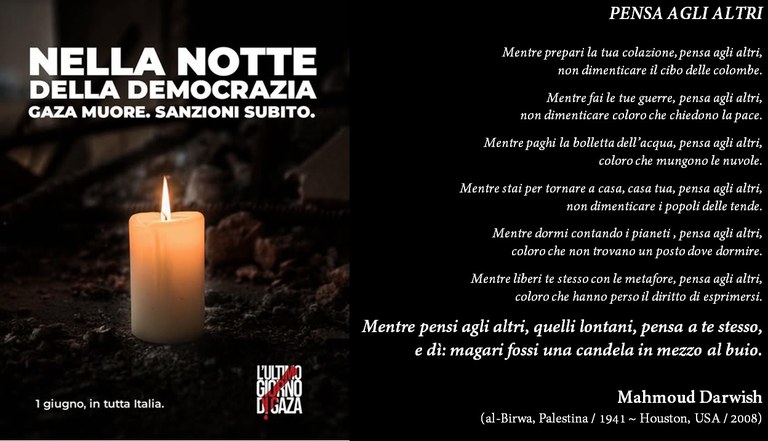 candele #nottedellademocrazia #sanzionisubito - PENSA AGLI ALTRI.jpg candele #nottedellademocrazia #sanzionisubito - PENSA AGLI ALTRI.jpg